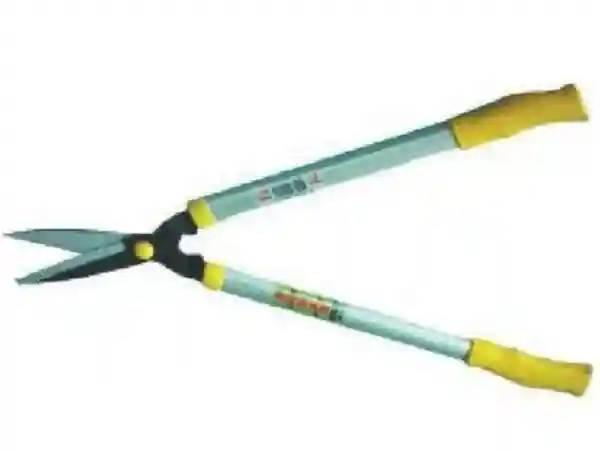 tesoura para sebes com lâmina curta e cabo longo