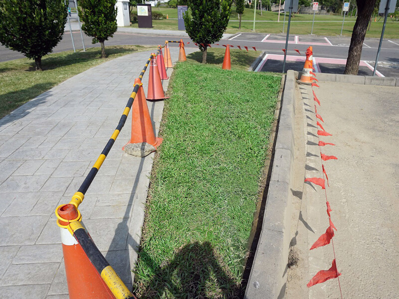 Pavé d'herbe en plastique