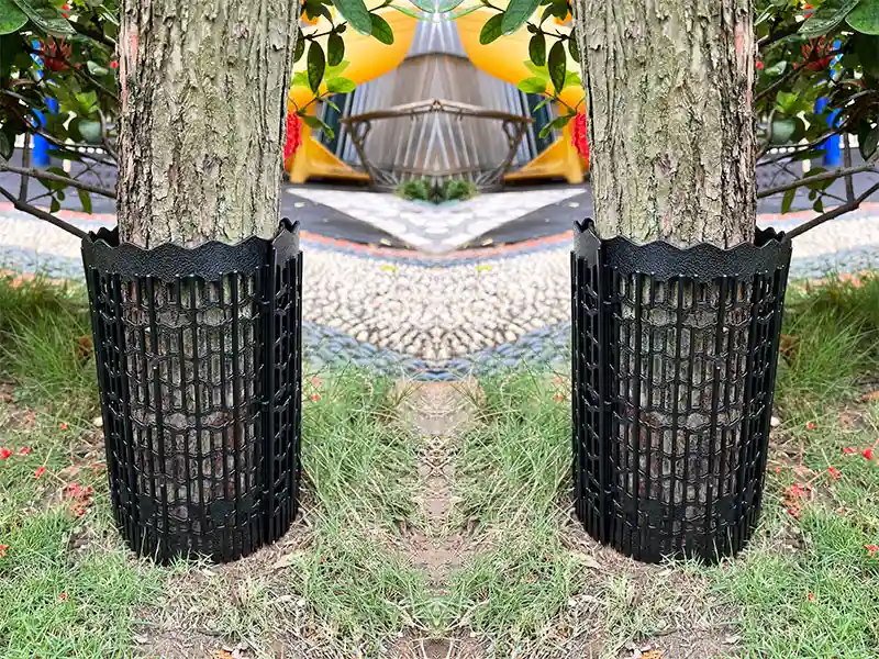 protecteurs de tronc d'arbre en plastique